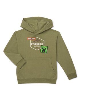 Minecraft Boys Pullover Hoodie with Long Sleeves, Size 6/7 - New with Tags